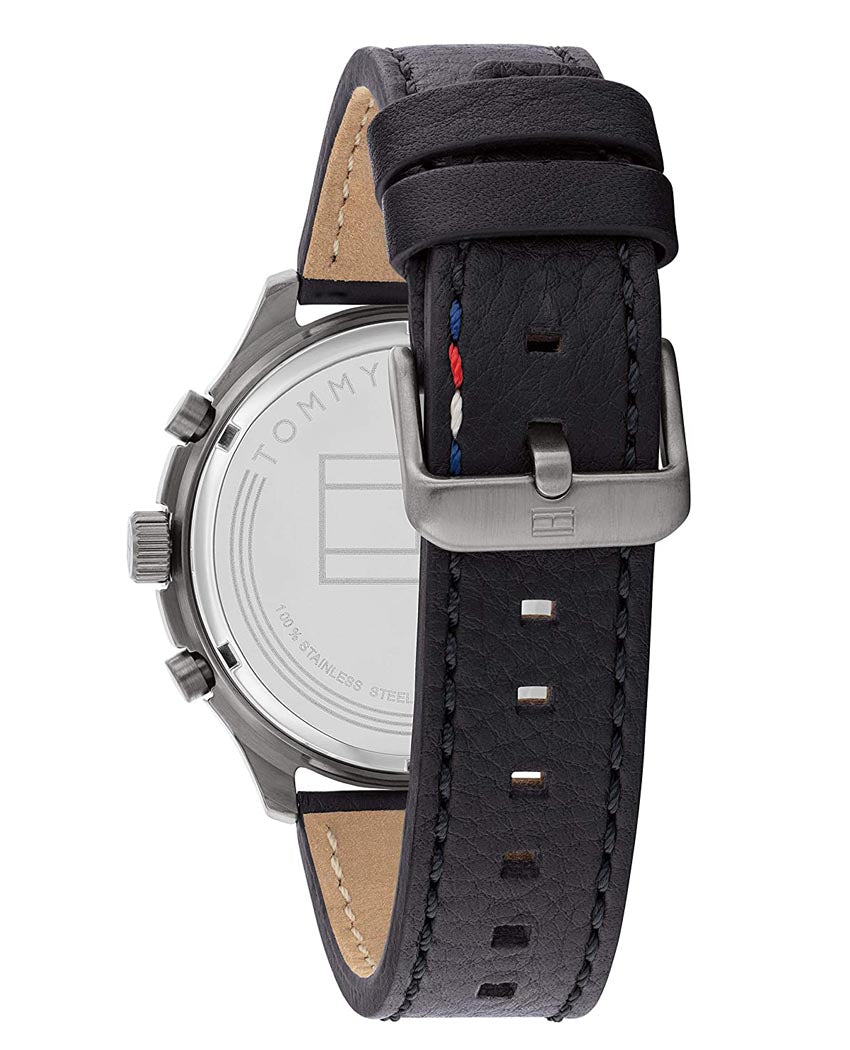 Buy Tommy Hilfiger Green Dial Black Leather Strap Watch for Men - 1791856 in Pakistan