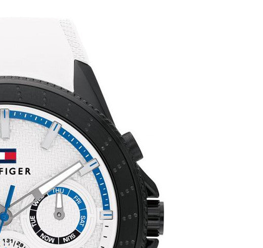 Buy Tommy Hilfiger Aiden White Dial White Rubber Strap Watch for Men - 1791862 in Pakistan