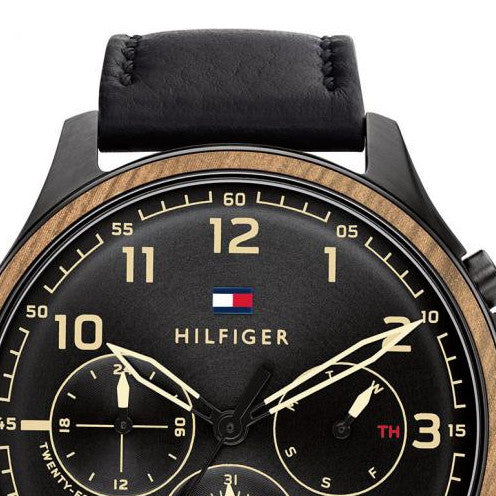 Buy Tommy Hilfiger Asher Black Dial Black Leather Strap Watch for Men - 1791854 in Pakistan