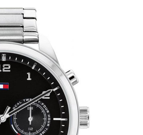 Buy Tommy Hilfiger Mens Quartz Stainless Steel Black Dial 44mm Watch - 1791784 in Pakistan