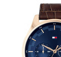 Buy Tommy Hilfiger Mens Quartz Leather Strap Blue Dial 44mm Watch - 1710423 in Pakistan