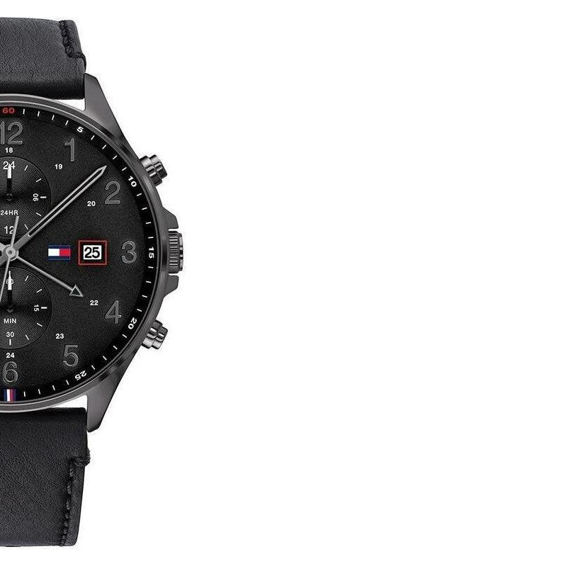 Buy Tommy Hilfiger Mens Quartz Leather Strap Black Dial 44mm Watch - 1791711 in Pakistan