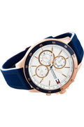 Buy Tommy Hilfiger Mens Quartz Silicone Strap White Dial 46mm Watch - 1791778 in Pakistan