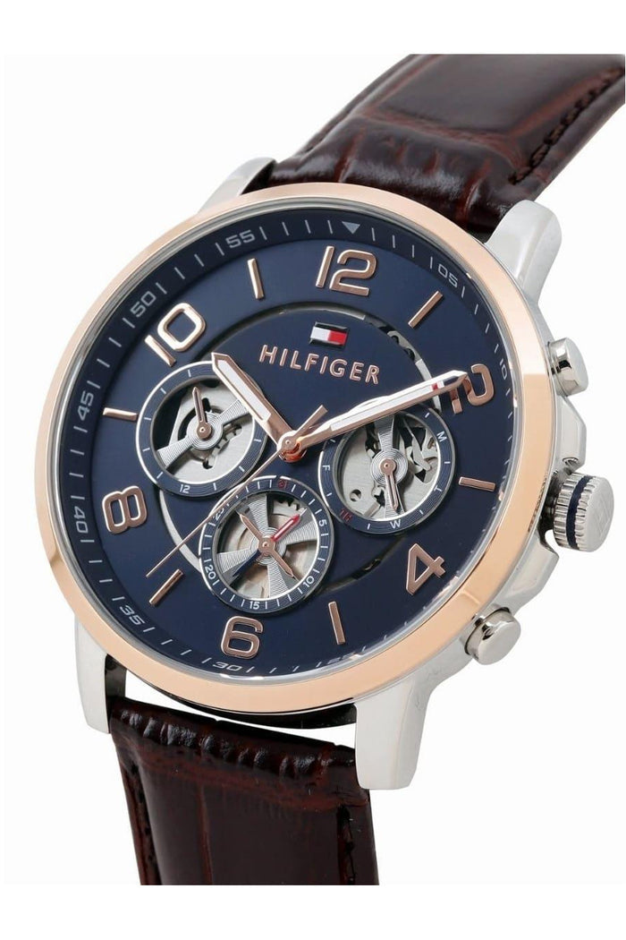 Buy Tommy Hilfiger Mens Quartz Leather Strap Blue Dial 44mm Watch - 1791290 in Pakistan