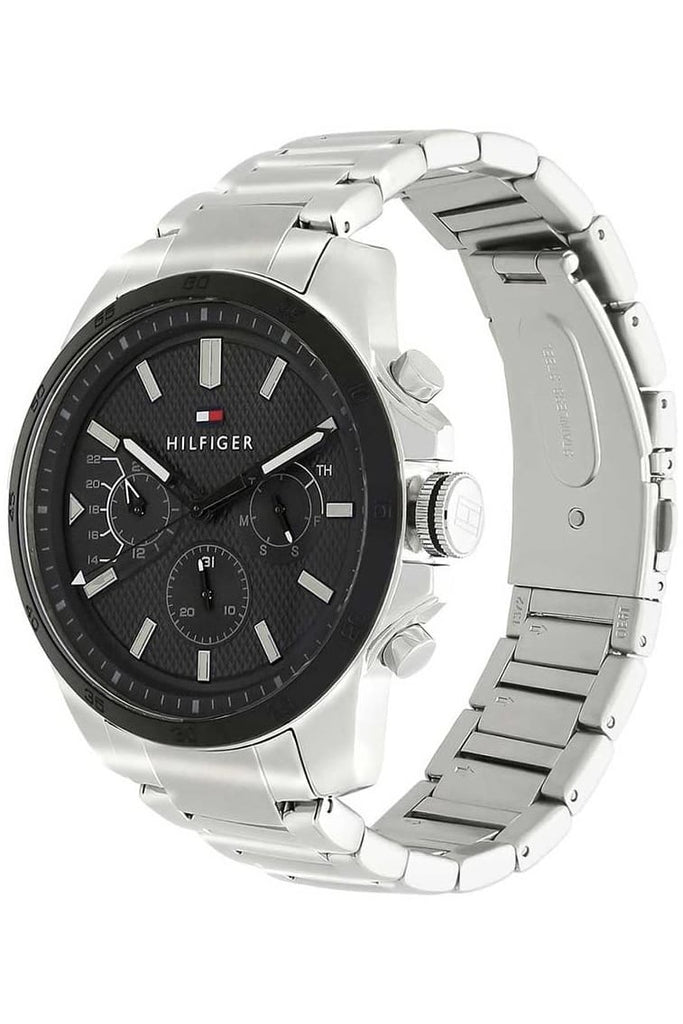 Buy Tommy Hilfiger Mens Quartz Stainless Steel Black Dial 48mm Watch - 1791564 in Pakistan