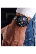 Buy Tommy Hilfiger Mens Quartz Leather Strap Blue Dial 44mm Watch - 1791290 in Pakistan