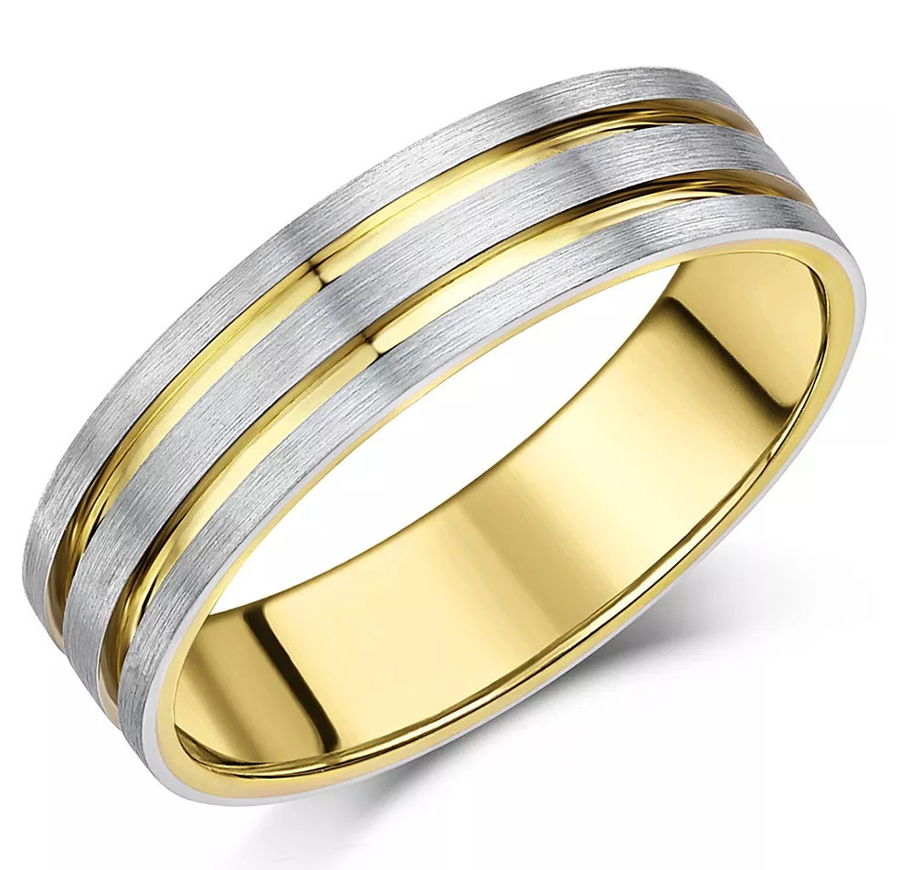 Buy Silver Lining Gold Ring in Pakistan