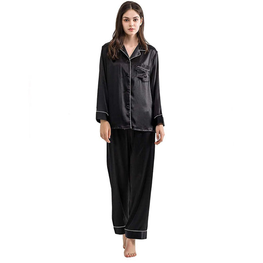 Buy Silk PJ Set - Black in Pakistan