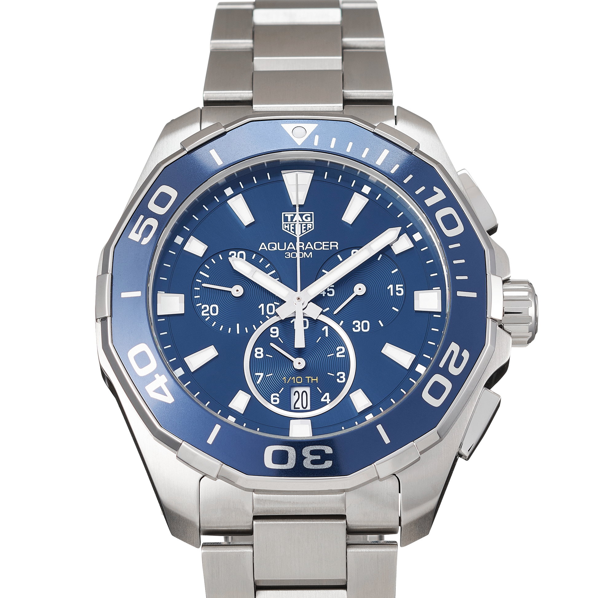 Buy Tag Heuer Carrera Blue Dial Silver Steel Strap Watch for Men - CAY111B.BA0927 in Pakistan