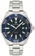 Buy Tag Heuer Aquaracer Blue Dial Silver Steel Strap Watch for Men - WAY101C.BA0746 in Pakistan