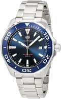 Buy Tag Heuer Aquaracer Blue Dial Silver Steel Strap Watch for Men - WAY101C.BA0746 in Pakistan