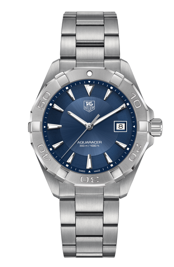 Buy Tag Heuer Aquaracer Blue Dial Silver Steel Strap Watch for Men - WAY1112.BA0928 in Pakistan