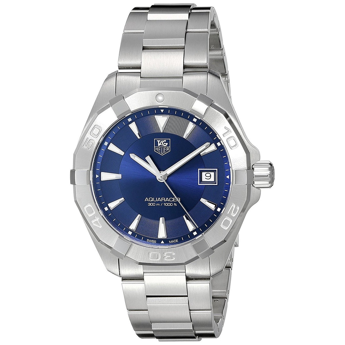 Buy Tag Heuer Aquaracer Blue Dial Silver Steel Strap Watch for Men - WAY1112.BA0928 in Pakistan