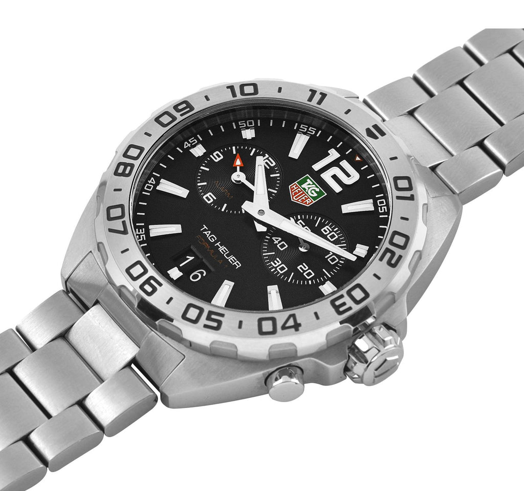 Buy Tag Heuer Formula 1 Black Dial Silver Steel Strap Watch for Men - WAZ111A.BA0875 in Pakistan
