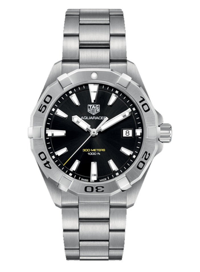 Buy Tag Heuer Aquaracer Black Dial Silver Steel Strap Watch for Men - WBD1110.BA0928 in Pakistan