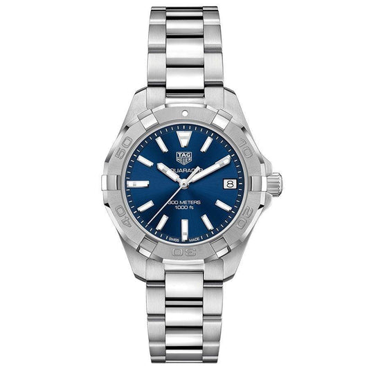 Buy Tag Heuer Aquaracer Blue Dial Silver Steel Strap Watch for Women - WBD1312.BA0740 in Pakistan