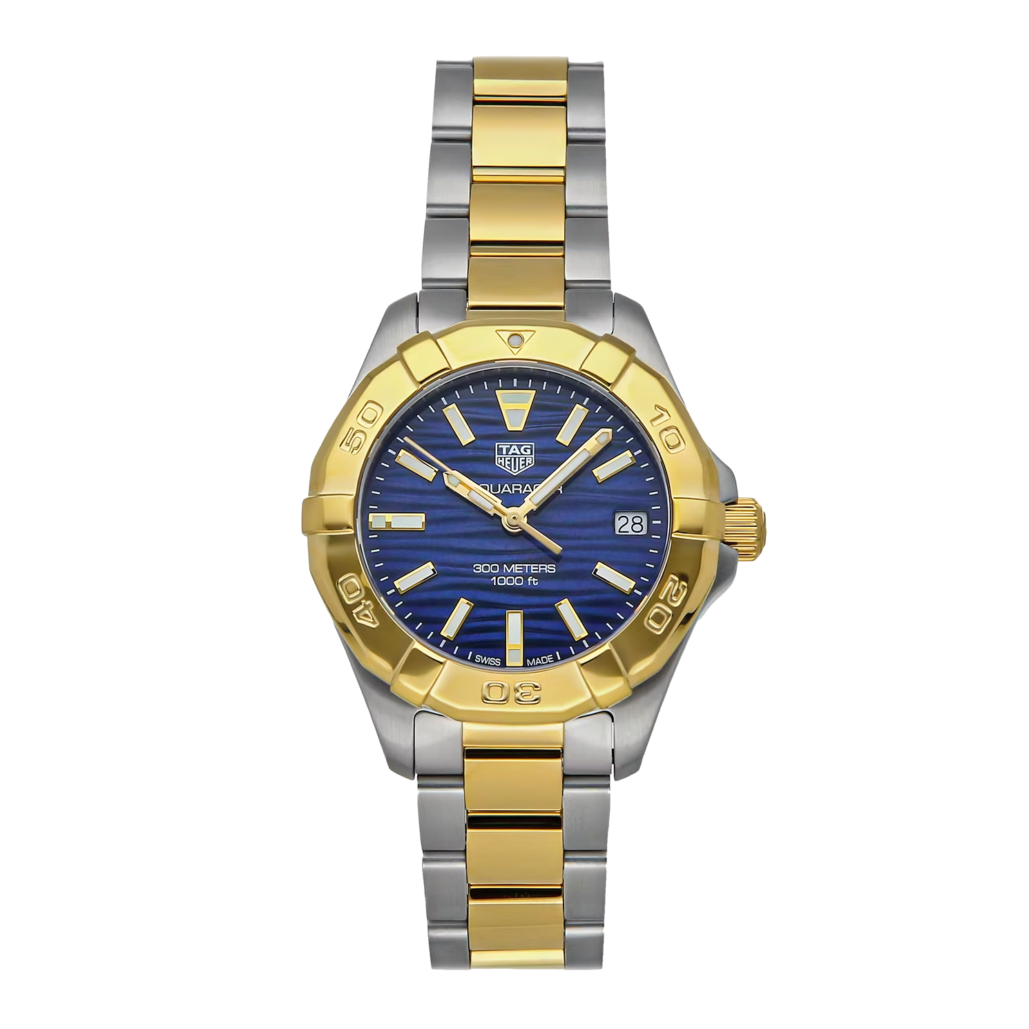 Buy Tag Heuer Aquaracer Blue Dial Two Tone Steel Strap Watch for Women - WBD1325.BB0320 in Pakistan