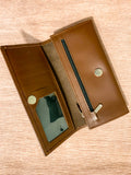 Buy For Women Long Pure Leather Wallet Brown in Pakistan