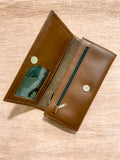 Buy For Women Long Pure Leather Wallet Brown in Pakistan