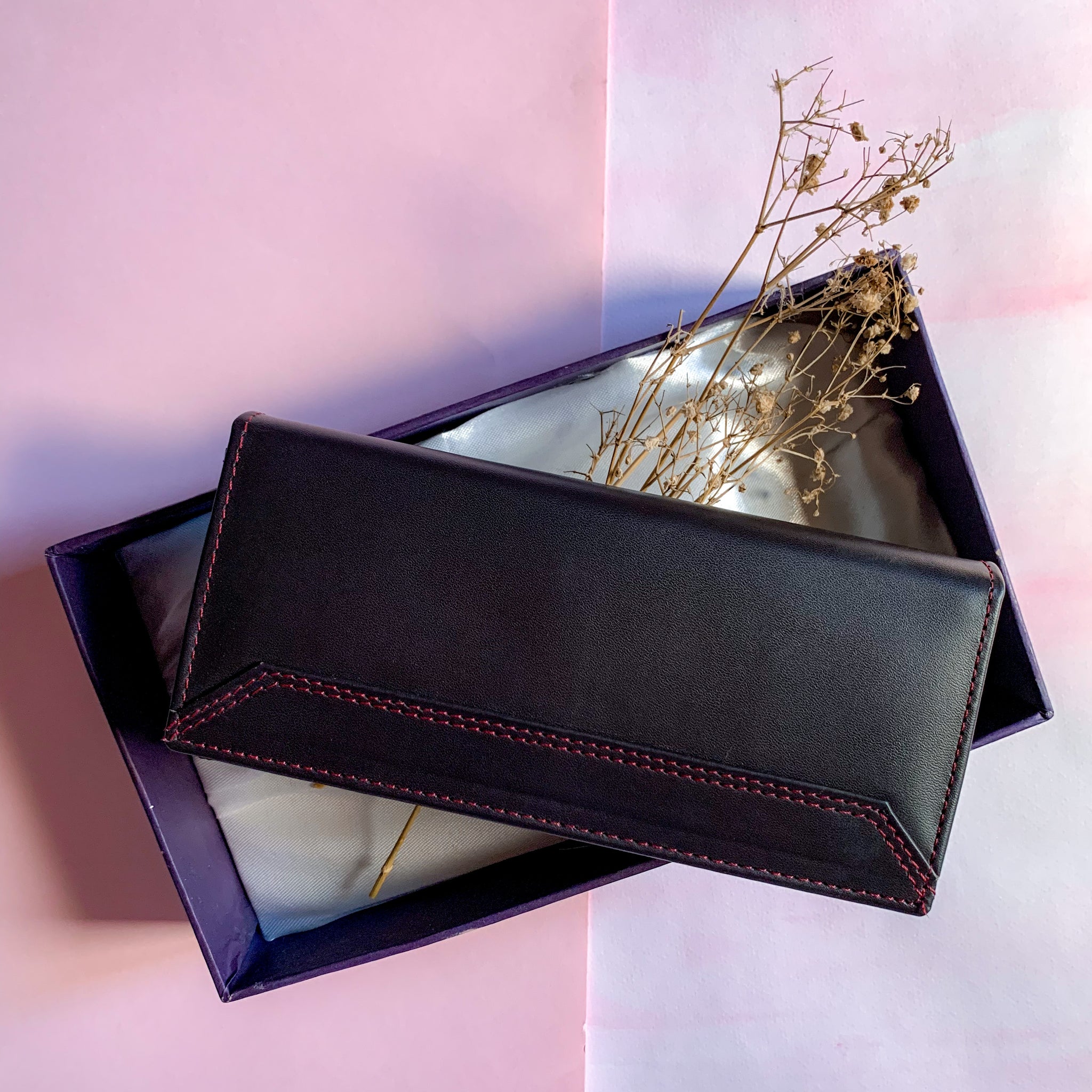 Buy For Women Long Pure Leather Wallet With Gift Set Box - Brodebrown in Pakistan
