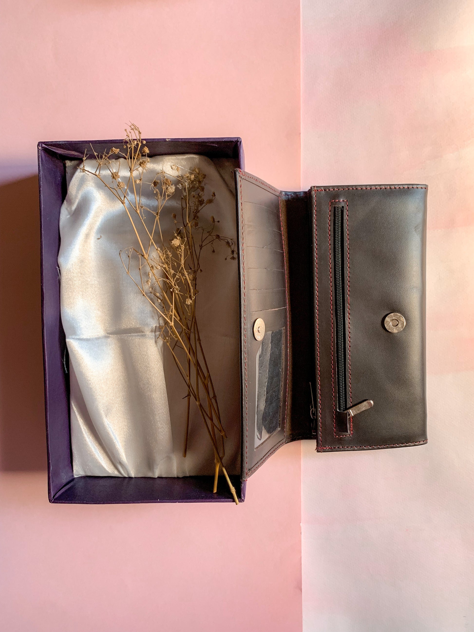 Buy For Women Long Pure Leather Wallet With Gift Set Box - Brodebrown in Pakistan