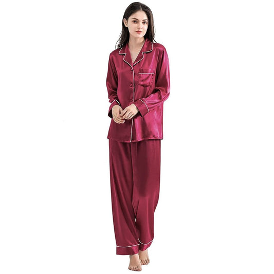 Buy Silk PJ Set - Maroon in Pakistan