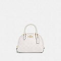 Buy Coach Sydney Chalk White Signature Coated Canvas Satchel Small Bag - White in Pakistan