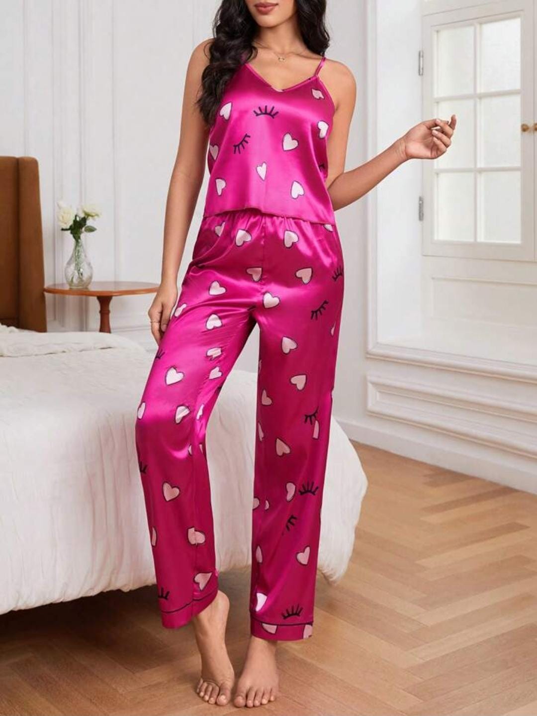 Buy Spice Ceder Strap Jumpsuit Printed Pink Hearst in Pakistan