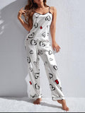 Buy Spice Ceder Strap Jumpsuit Printed Hearst White in Pakistan