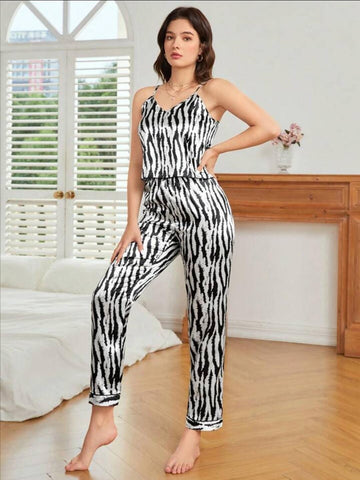 Buy Spice Ceder Strap Jumpsuit Printed Pattern Black in Pakistan