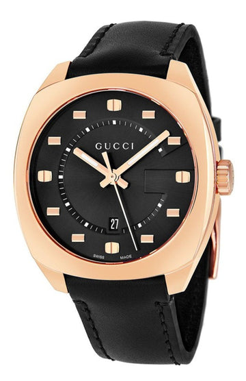Buy Gucci G Timeless Black Dial Black Leather Strap Watch for Men - YA142209 in Pakistan