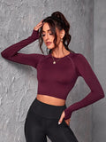 Buy SHEIN Yoga Basic Seamless Raglan Sleeve Sports Tee in Pakistan