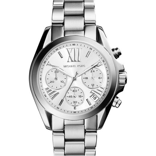 Michael Kors Bradshaw Silver Dial Silver Steel Strap Watch for Men M