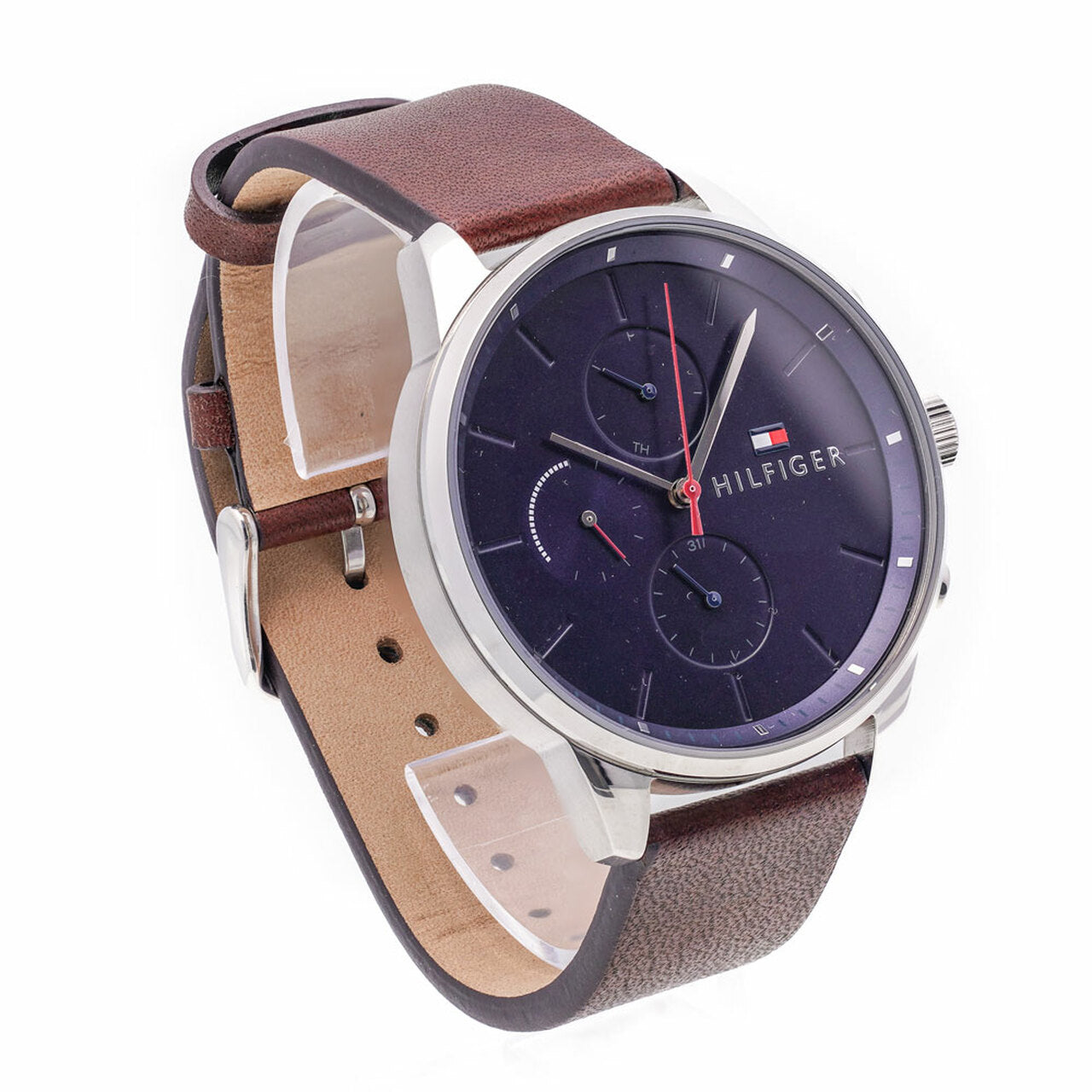 Buy Tommy Hilfiger Chase Black Dial Brown Leather Strap Watch for Men - 1791487 in Pakistan