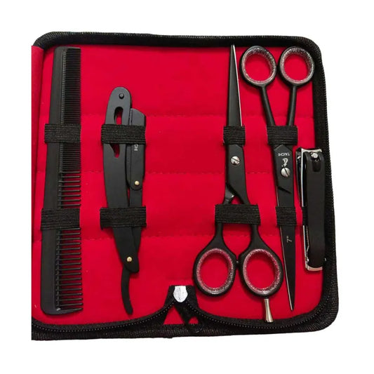 Buy Hairdressing Double Black Scissors Set in Pakistan