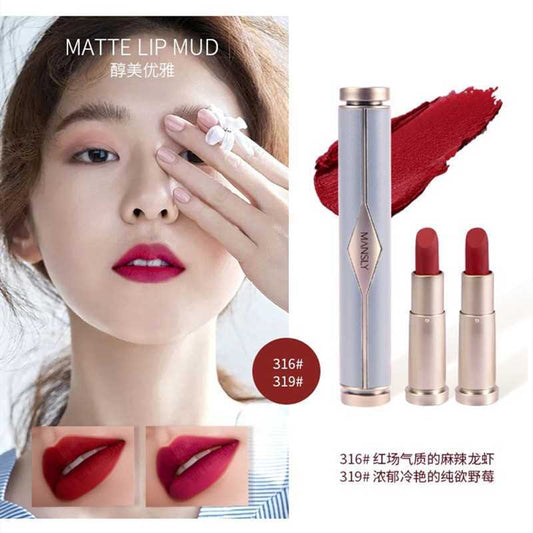 Buy Pigmented Velvet Lipstick Double Tube Matte Waterproof Long Lasting - MamslyBlue in Pakistan
