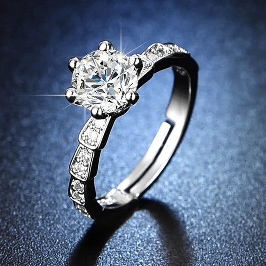 Buy Adjustable Silver Diamond Ring in Pakistan