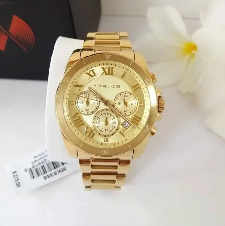 Buy Michael Kors Womens Quartz Chronograph Stainless Steel Gold Dial 40mm Watch - Mk6366 in Pakistan