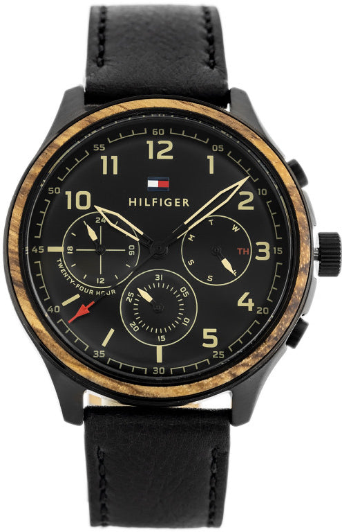 Buy Tommy Hilfiger Asher Black Dial Black Leather Strap Watch for Men - 1791854 in Pakistan