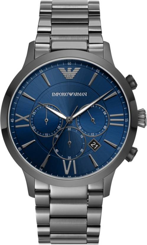 Buy Emporio Armani Men's Chronograph Quartz Stainless Steel Blue Dial 43mm Watch AR11348 in Pakistan