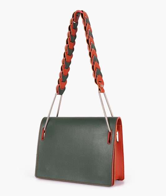 Buy Army green loop strap shoulder bag in Pakistan