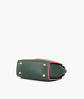 Buy Army green top-handle hexagon bag in Pakistan