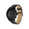 Buy Tommy Hilfiger Mens Quartz Black Leather Strap Black Dial 44mm Watch - 1791595 in Pakistan