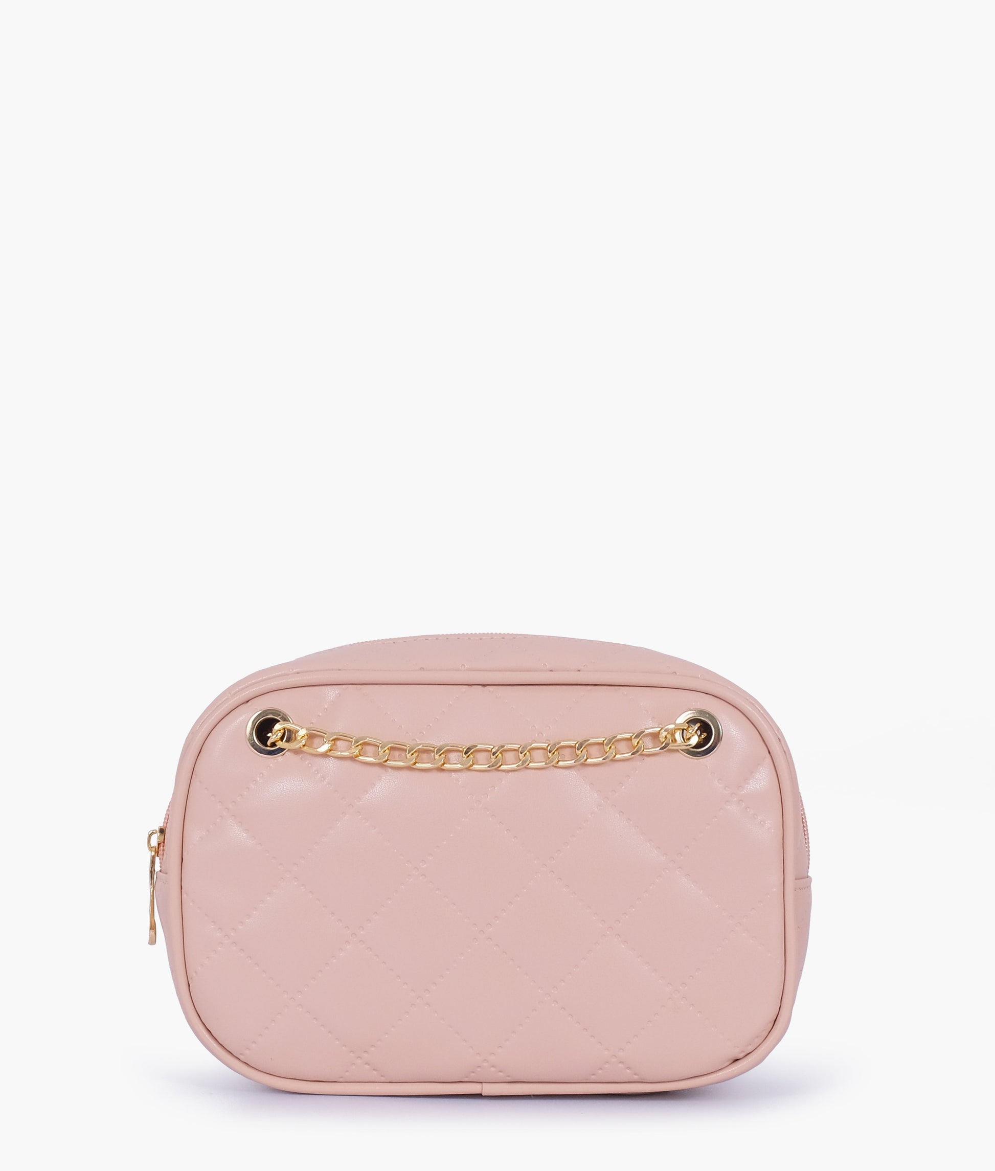 Buy Baby pink quilted rectangle cross-body bag in Pakistan