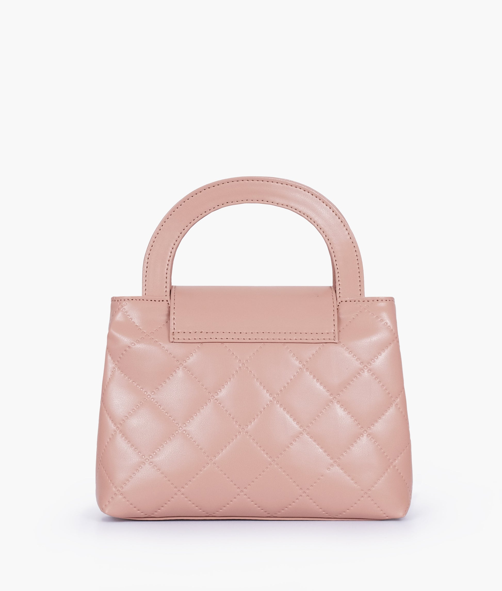 Buy Baby pink flap quilted bag with top handle in Pakistan