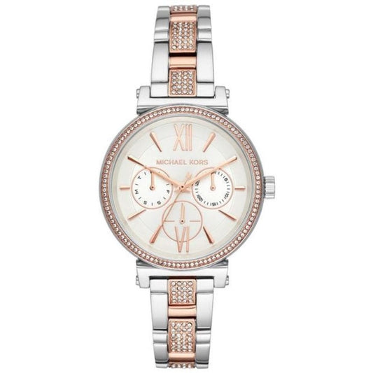 Buy Michael Kors Women's Sofie White Dial Two Tone Stainless Steel Strap Watch  - Mk4353 in Pakistan