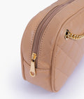 Buy Beige quilted rectangle cross-body bag in Pakistan