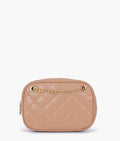 Buy Beige quilted rectangle cross-body bag in Pakistan