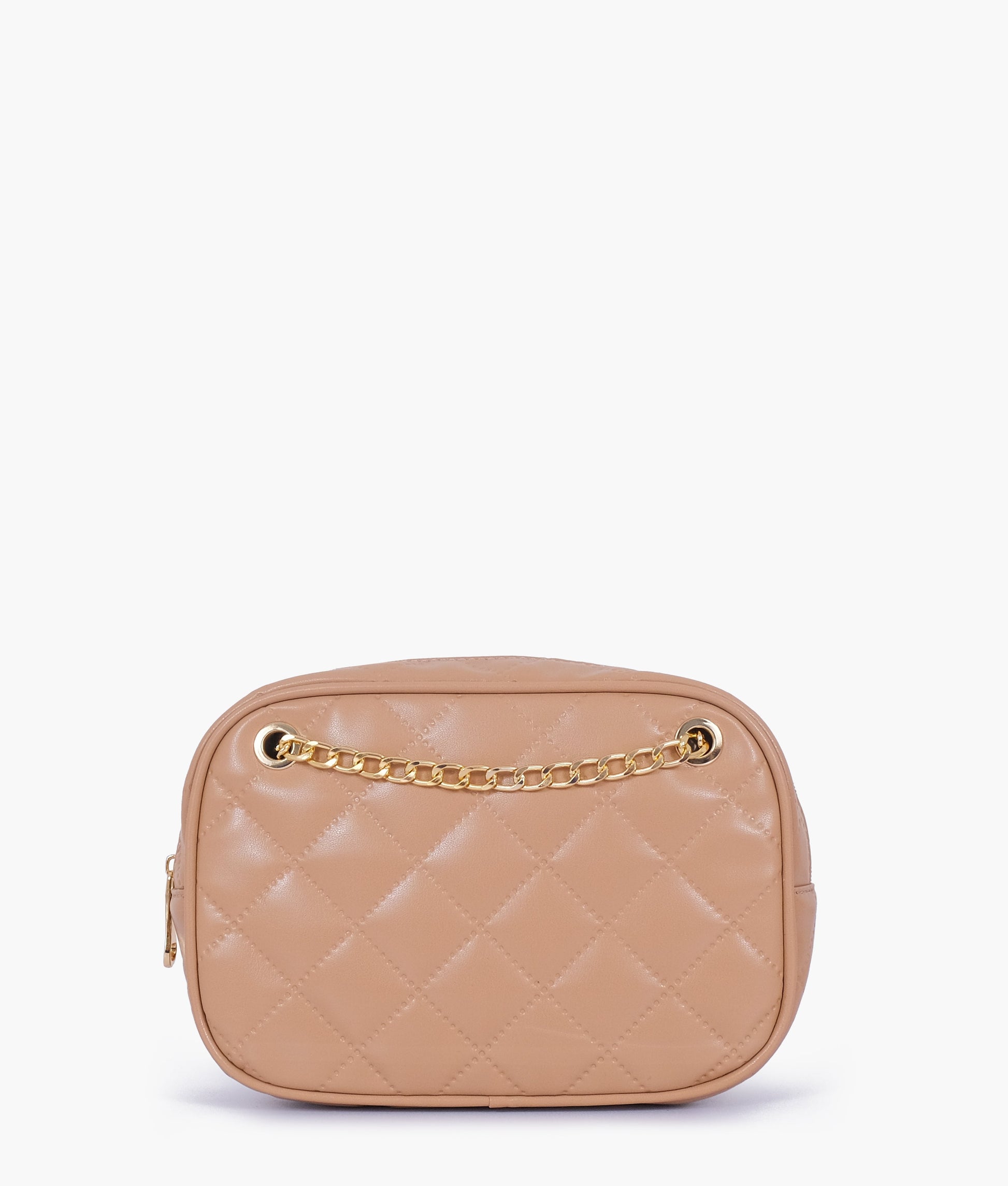 Buy Beige quilted rectangle cross-body bag in Pakistan