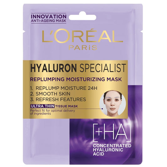 Buy L'oreal Paris Hyaluron Expert 24hr Replumping Moisturizing Tissue Mask in Pakistan
